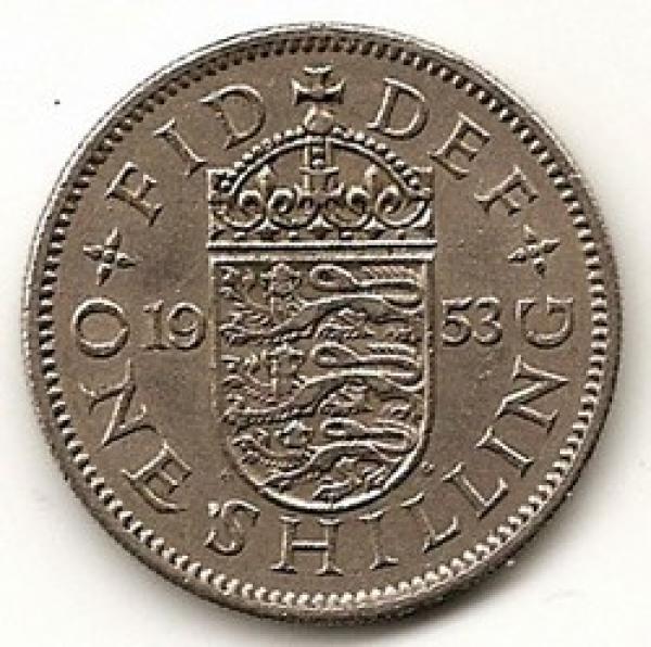 Anglija. 1 šilingas ( angliškas variantas ) ( 1953 ) XF